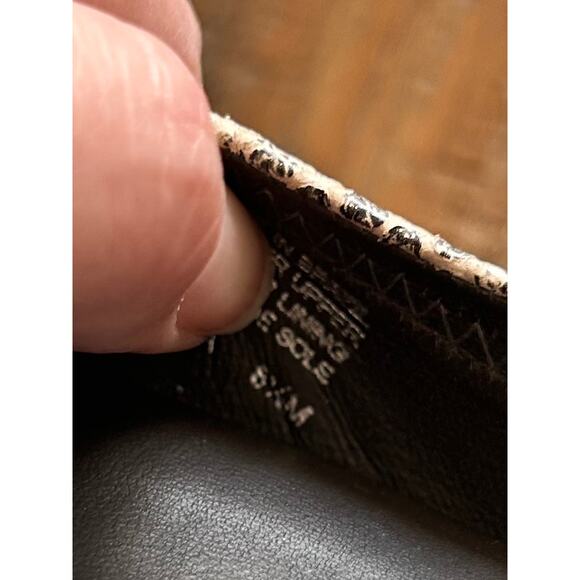 Tory Burch Women’s Leather Chelsea Snakeskin Slip-On Ballet‎ Flats Gray 8.5 - Picture 10 of 10